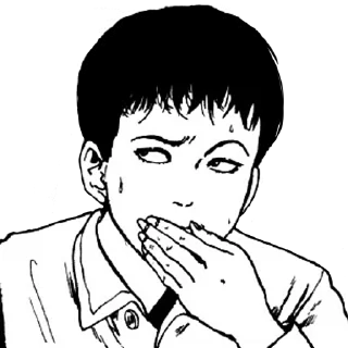 Telegram sticker 😶 Дзюндзи Ито
