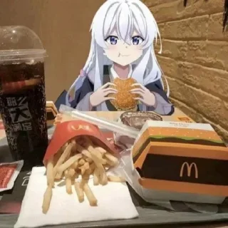 Телеграм стикер 🦋 Anime irl @xvieravelyn @ecchistickers