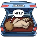 Sticker 😫 Criminal Raccoon