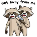 Telegram sticker ✋ Criminal Raccoon