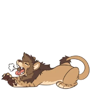 Video sticker 💤 Lion Stickers by Pulexart.com