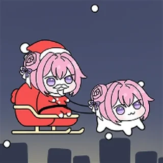 Telegram sticker ⭐ 도로롱의 메리크리스마스 @moe_sticker_bot
