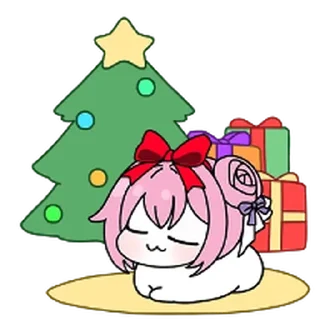 Telegram sticker ⭐ 도로롱의 메리크리스마스 @moe_sticker_bot