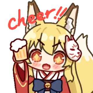 Telegram sticker 🍺 酒狐v3 @zhaxia_cn