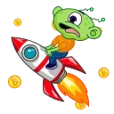 Телеграм стикер 🚀 Galaktion from @coin_galaxy_news