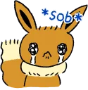 Telegram sticker 😭 Pokémon: Eevee Stickers :: @line_stickers