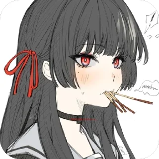 Telegram sticker 🫥 Chisa by @ThyShin