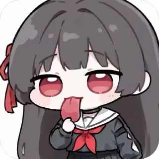 Telegram sticker 🫥 Chisa by @ThyShin