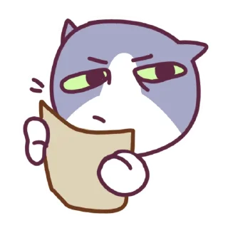 Sticker 😒 Cat Motions 2 (by @taneffe) without text