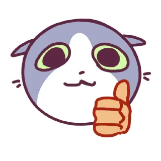 Telegram sticker 👍 Cat Motions 2 (by @taneffe) without text