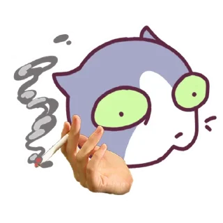 Telegram sticker 🙄 Cat Motions 2 (by @taneffe) without text