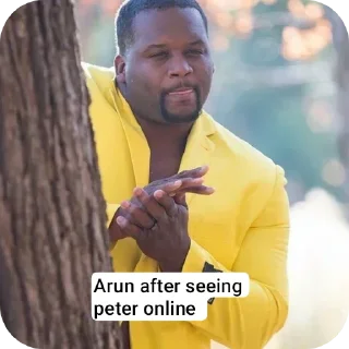 Telegram sticker 😁 ARUN+PETER=PETE