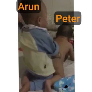 Telegram sticker 😅 ARUN+PETER=PETE