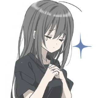 Telegram sticker 😥 Тихая девушка @Nyasticks