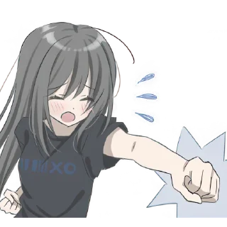 Telegram sticker 👊 Тихая девушка @Nyasticks