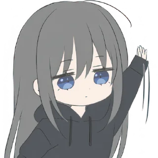 Telegram sticker ✋ Тихая девушка @Nyasticks