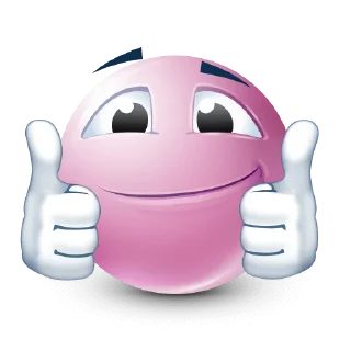 Telegram sticker 👍 розовые эмоджи @nmhlp