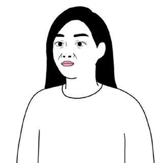 Телеграм стикер 💬 욕 잘하는 언니 을시년스러운 여자 By @KakaoEmoticon