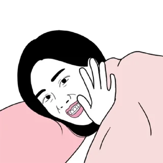 Телеграм стикер 💬 욕 잘하는 언니 을시년스러운 여자 By @KakaoEmoticon