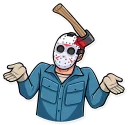 Telegram sticker 🤷‍♂️ Jason Voorhees