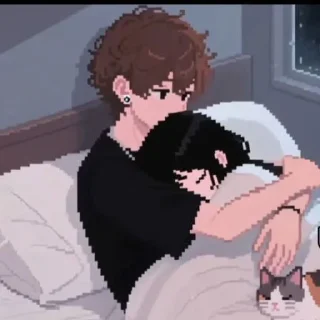 Telegram sticker 😴 ANIME HUG