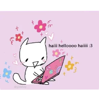 Telegram sticker 🐱 ᜊ꒰ ៸៸ ᴗ . ᴗ ꒱  stickers - c u t e s࣪  🍓˚ ֛