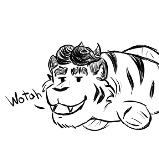 Telegram stiker 🐟 Moondan Surella (by @NormalFurryFighter)