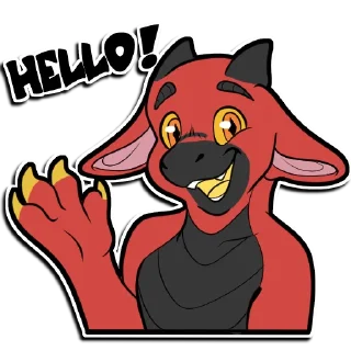 Telegram sticker 👋 Kobold Rider