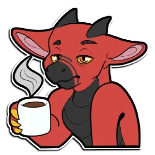 Telegram sticker ☕ Kobold Rider