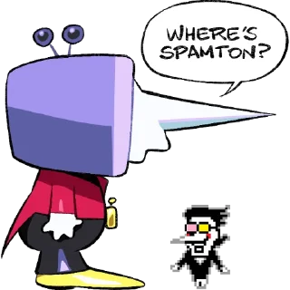 Telegram sticker ❓ Spamton&Tenna's TV Time by @lillayfranvent