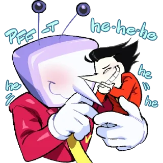 Telegram sticker 😁 Spamton&Tenna's TV Time by @lillayfranvent