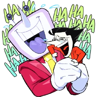 Telegram sticker 😂 Spamton&Tenna's TV Time by @lillayfranvent