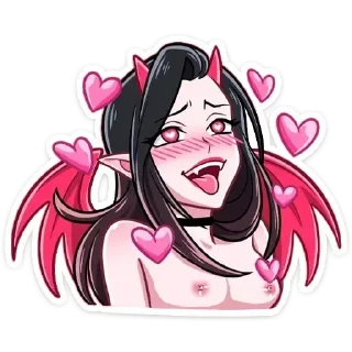 Telegram sticker 🔞 @fukkscarfacee angel/demon hentai