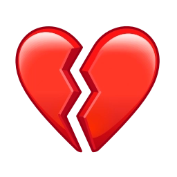Sticker 💔 TG official adaptive emoji @xkysluv