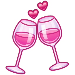 Sticker 🥂 TG official adaptive emoji @xkysluv