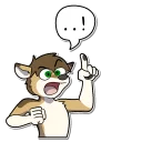 Telegram sticker ❗️ Schmozy (by @ReynGoldfur)