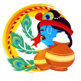 Telegram sticker 😶 Lord Krishna