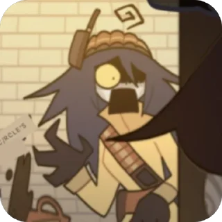 Telegram sticker 😱 стикеры по дангер ау fpe🖤⚠️