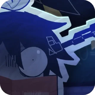 Telegram sticker 😨 стикеры по дангер ау fpe🖤⚠️