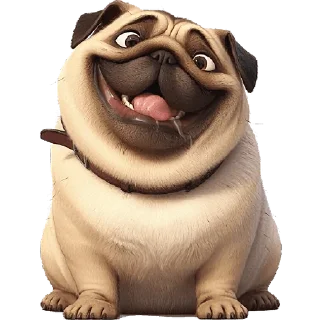 Sticker 🤪 Милый Мопс @Nyasticks