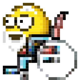 Telegram sticker 👨‍🦳 Pixel face by @icesescook