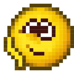 Telegram sticker 😊 Pixel face by @icesescook