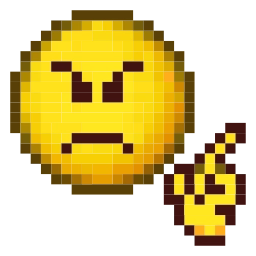 Telegram sticker ❌ Pixel face by @icesescook