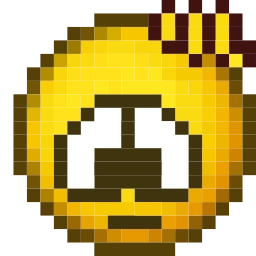 Telegram sticker 😳 Pixel face by @icesescook