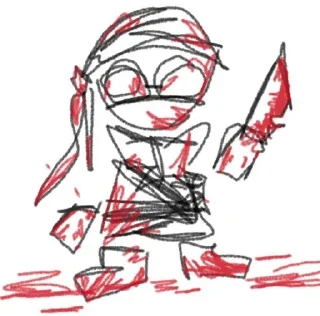 Telegram sticker 🔪 Безумие безумие безумие безуми :: @fStikBot