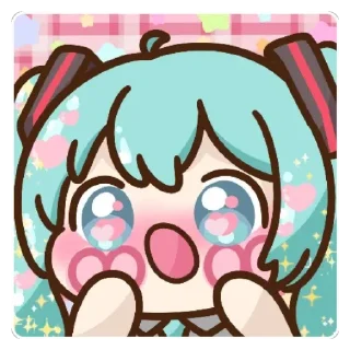 Telegram sticker 😍 Miku uwu