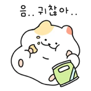 Sticker 🐹 못 말리는 햄스터 햄복이