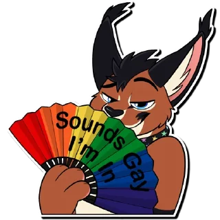Sticker 🏳️‍🌈 Cooper Caracal