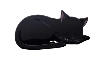 Telegram sticker 🐈‍⬛ Call me @BlubBlub