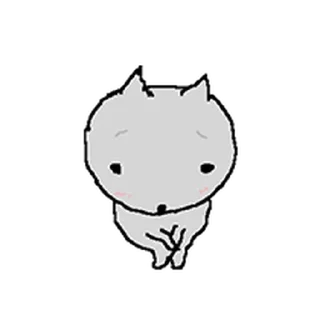 Telegram sticker ⭐ 언제나 작은 회색 고양이 @moe_sticker_bot